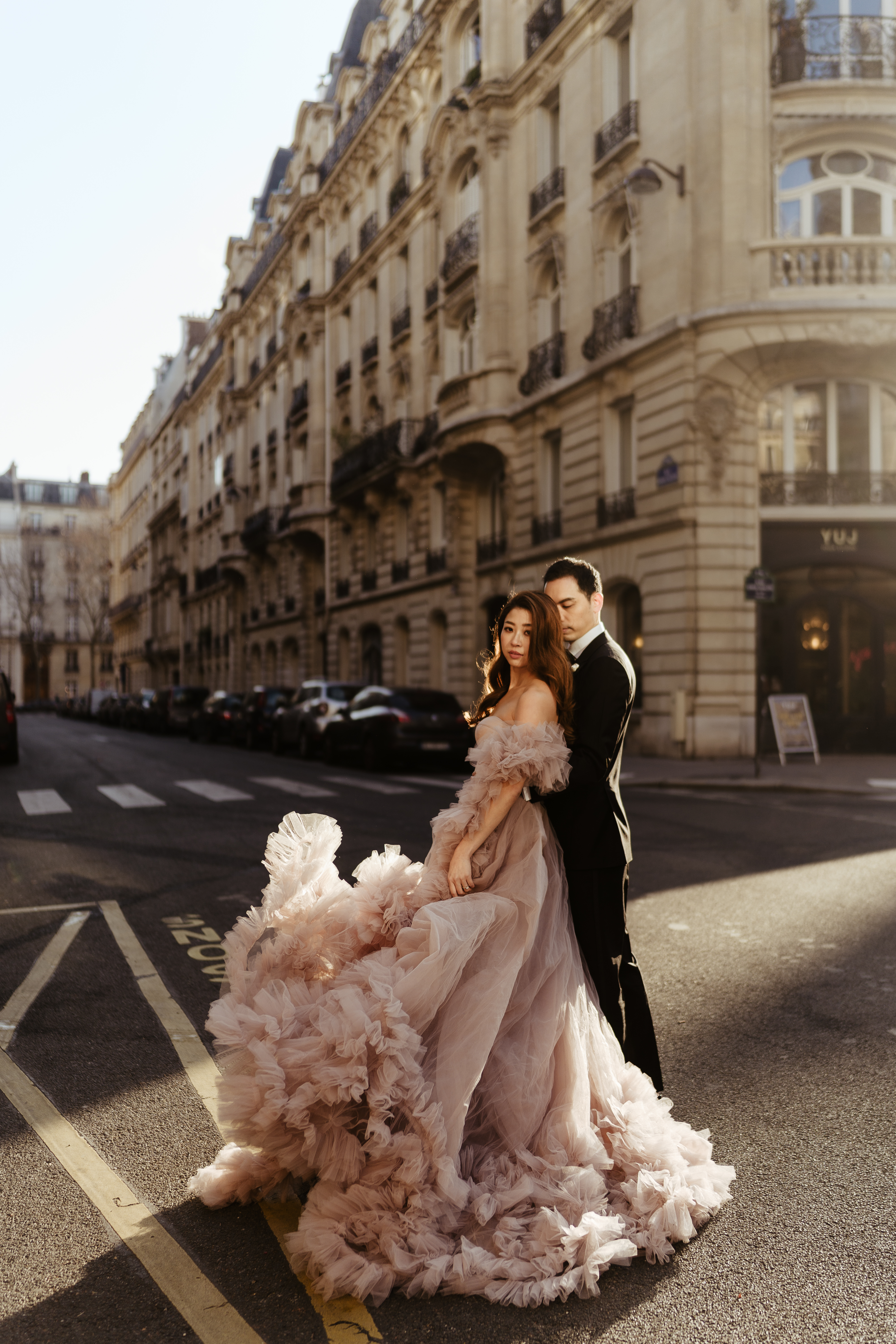 Paris Pre-wedding outfit inspiration fashion forward pink dress