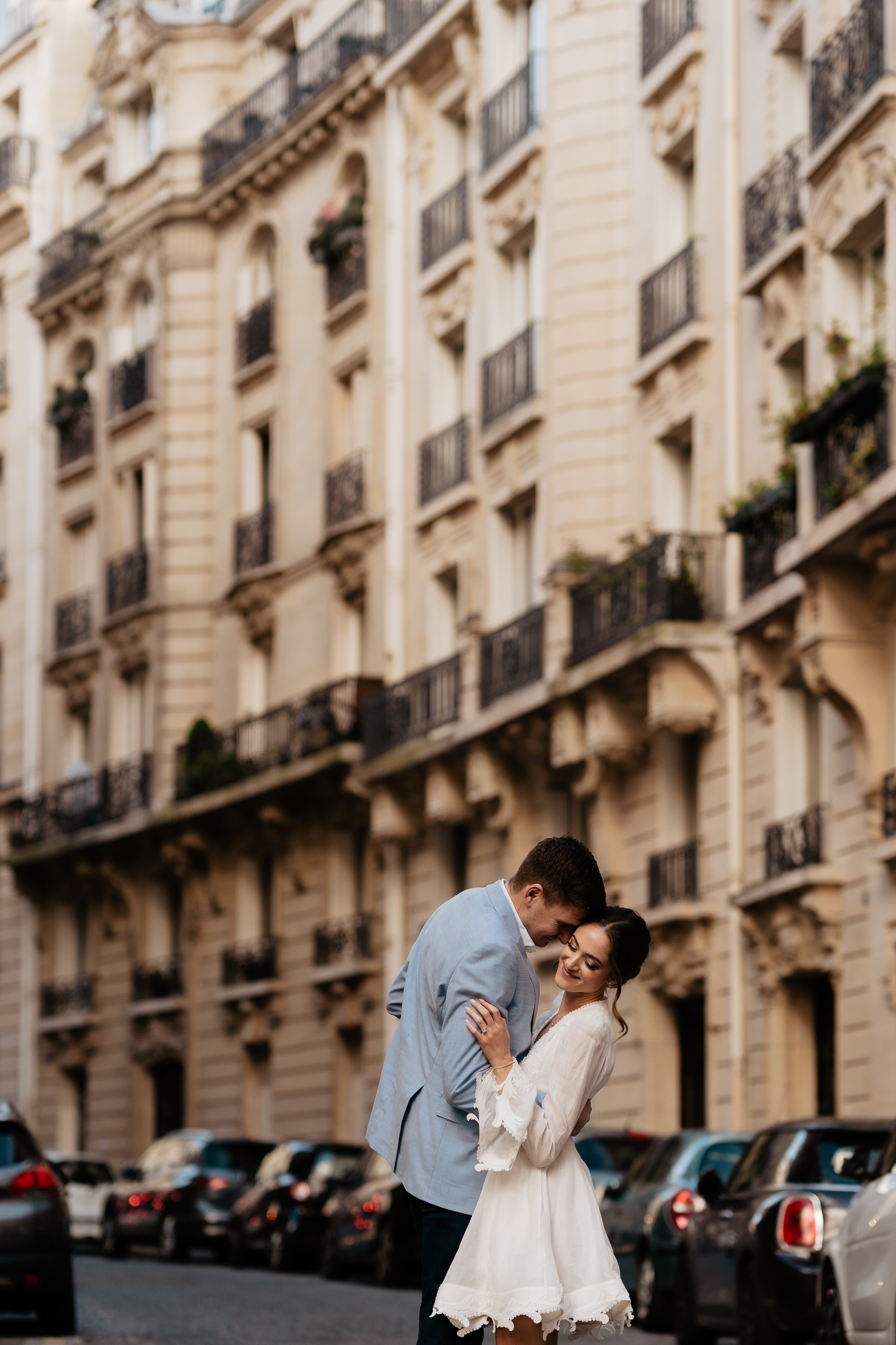Couples Night engagement Photoshoot in Paris streets